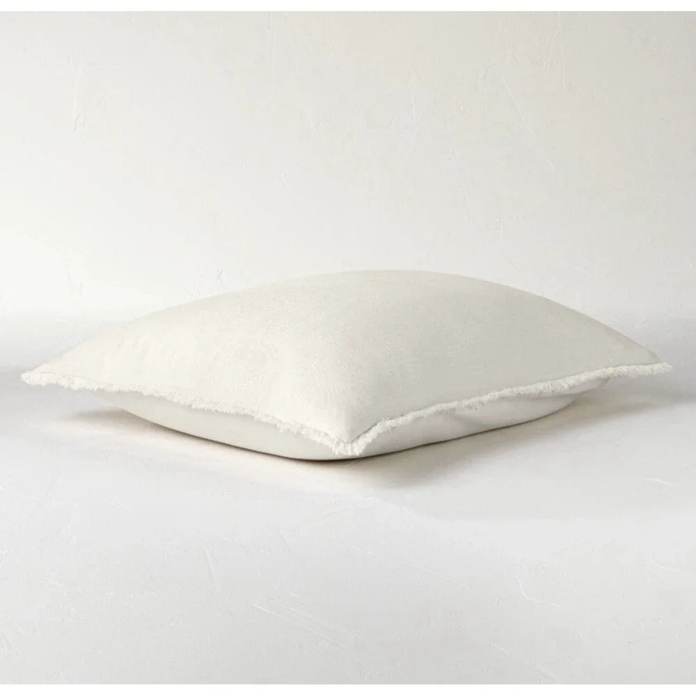 Full/Queen Heavyweight Linen Blend Duvet Cover & Sham Set Natural - Casaluna NEW